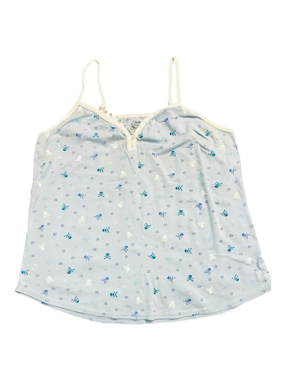 SO Wear It Declare It Y2K Skull & Heart Print Cami Sleep Lounge Top - Size L